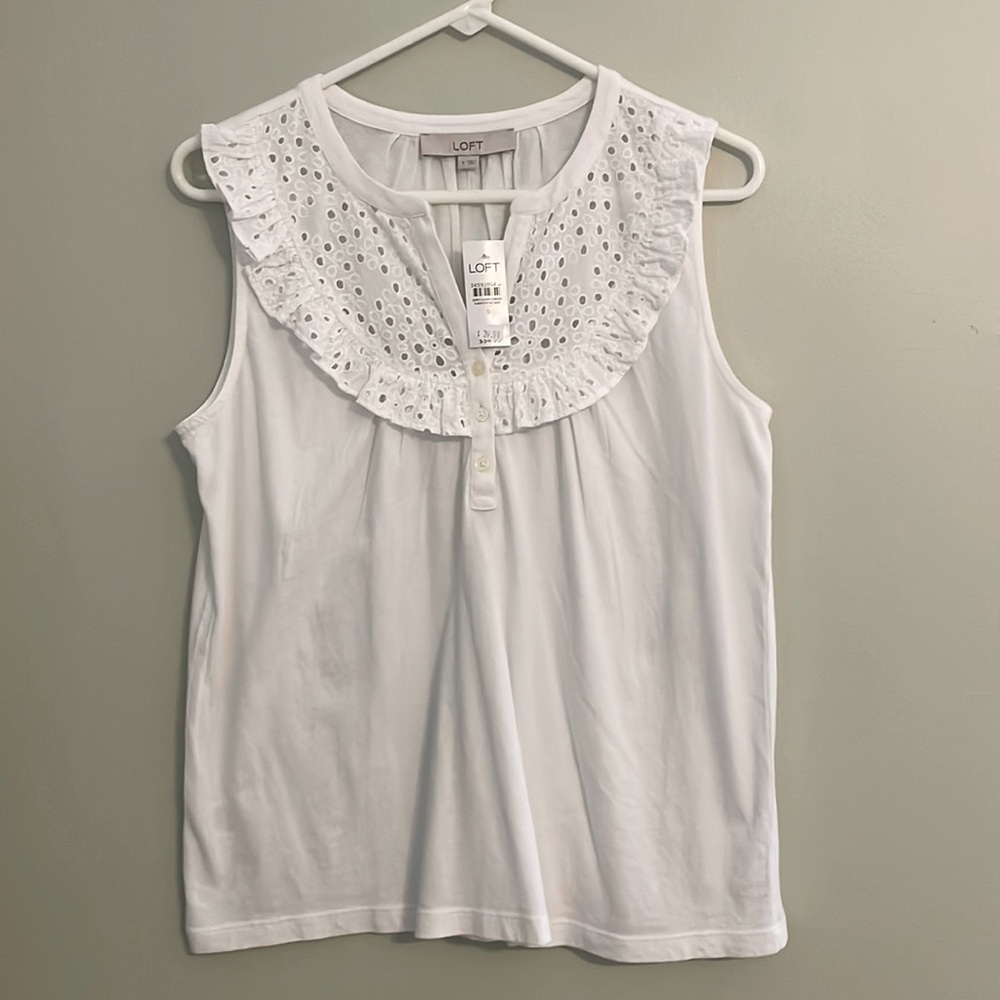 NWT LOFT eyelet tank top